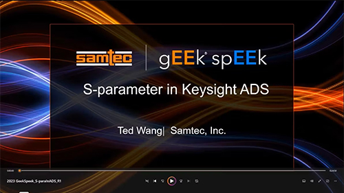 网络研讨会:如何将S参数引入仿真工具