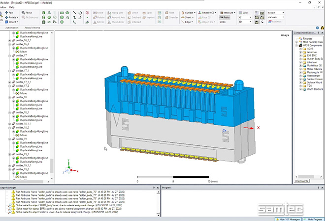加密Samtec的Ansys® 3D组件