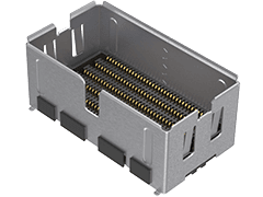 0.635 mm AcceleRate ® HP双密度联合封装插座，用于电缆对接