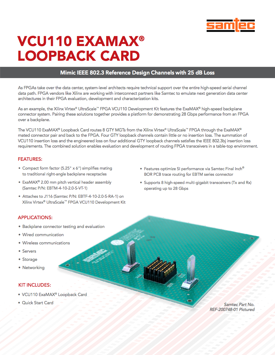 VCU110 Examax®产品简介